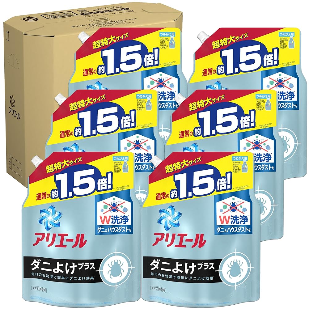 【入れもの売りわたす】蟻叫びごえ 流動物 壁蝨目よけ足し加える 洗い濯ぎ中性洗剤 詰め替え 超特大 1.36kg×6個