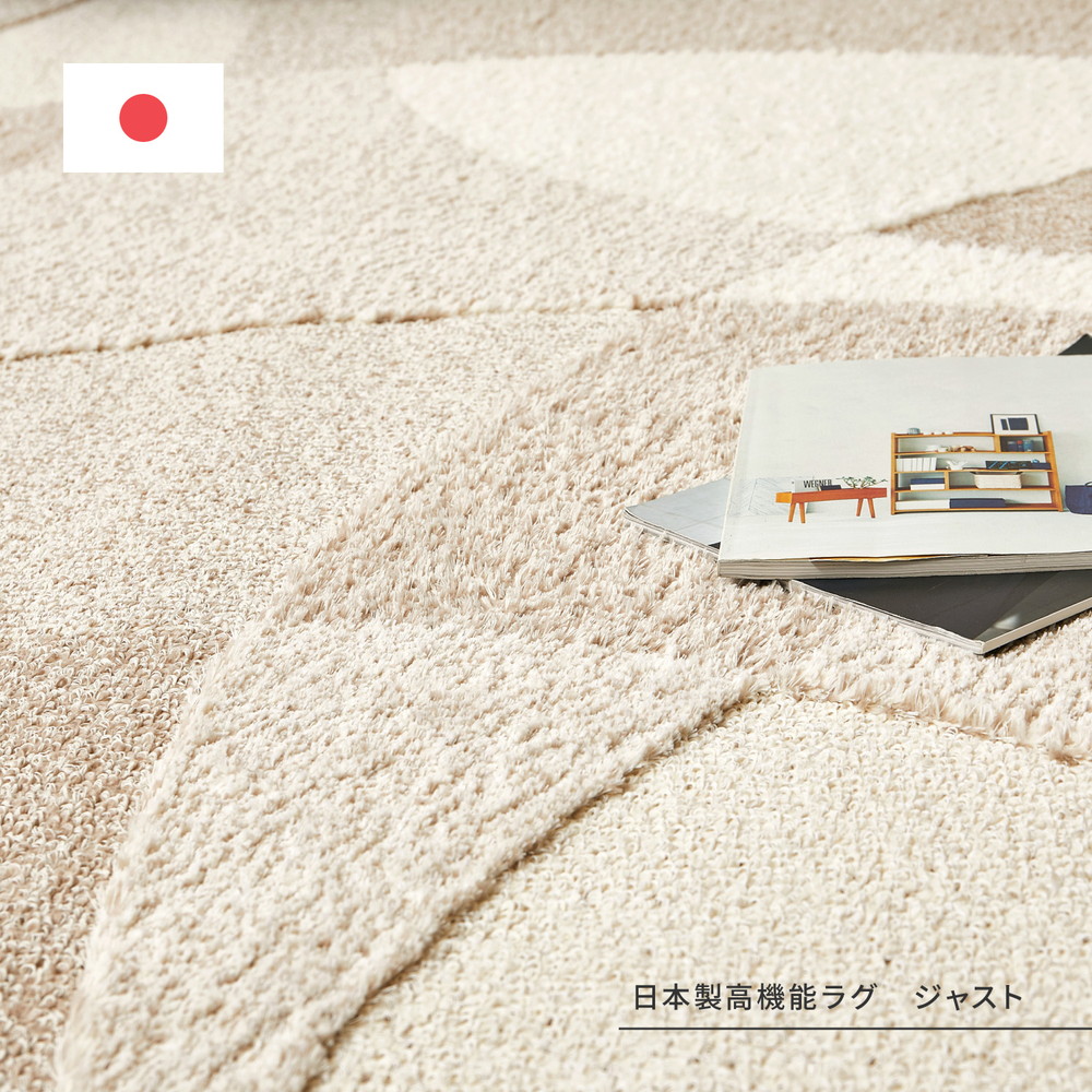 国産高機能ラグ 約190&times;190cm 防ダニ 抗菌 防臭 抗ウイルス 消臭 花粉対策 日本製 送料無料｜allecore （アレコレ） 店 7,182円