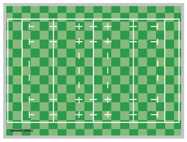 三和体育 カラフル作戦板 ラグビー 学校 体育用品 送料無料 S-0993
