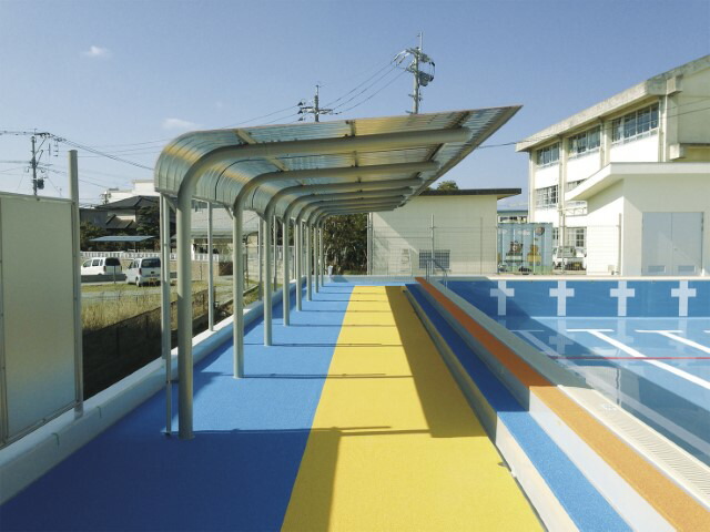 三和体育 ダッグアウト W6m 埋込式 腰壁付 学校 体育用品 送料無料 S-4517