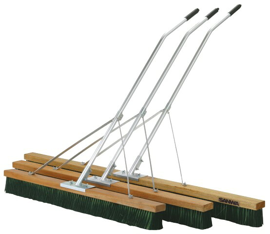三和体育 コートブラシR ナイロン 補強入 120cm 学校 体育用品 送料無料 S-4809