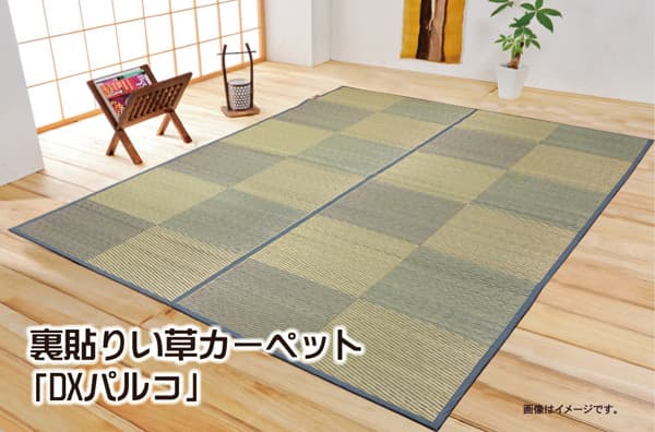 い草花ござカーペット 『Dxパルコ裏貼CP』 江戸間8畳(約348×352cm) (裏:不織布） 送料無料