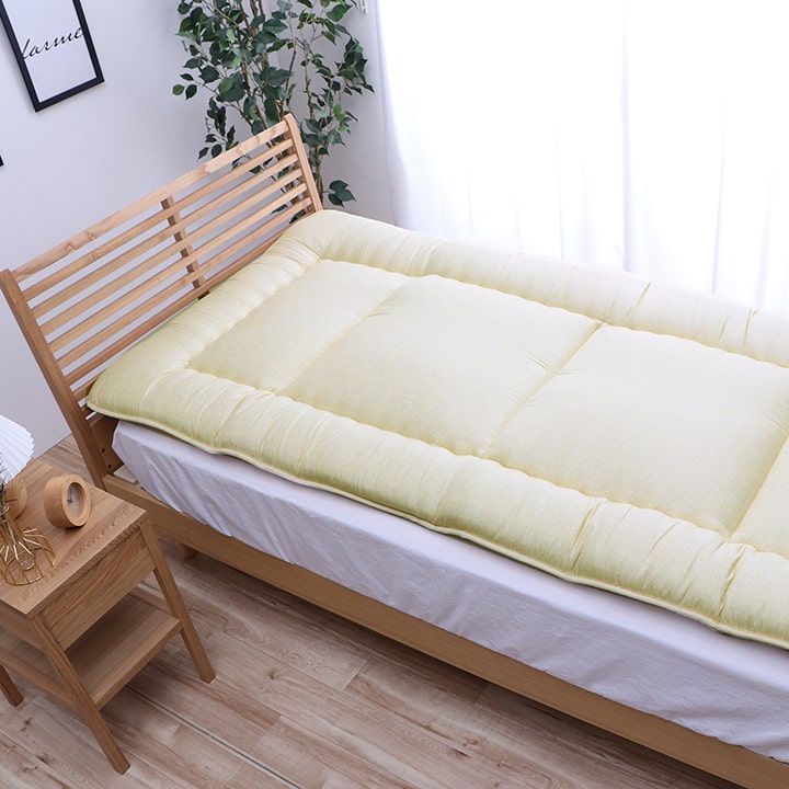 寝具 清潔 快適 敷き布団 ダニ増殖抑制 日本製 無地 シンプル シングルロング 約100×210cm 送料無料