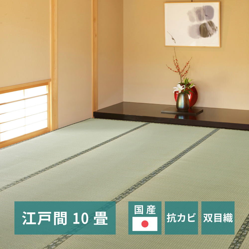 国産い草カーペット 天草 江戸間 10帖（352×440） 送料無料