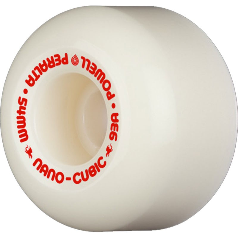 【マラソン制限事項引き換え証客体！】 POWELL パウエル DRAGON FORMULA NANO CUBIC 54mm×36.5粍 93A 滑るゲーム盤 スケボー ウィール WHITE
