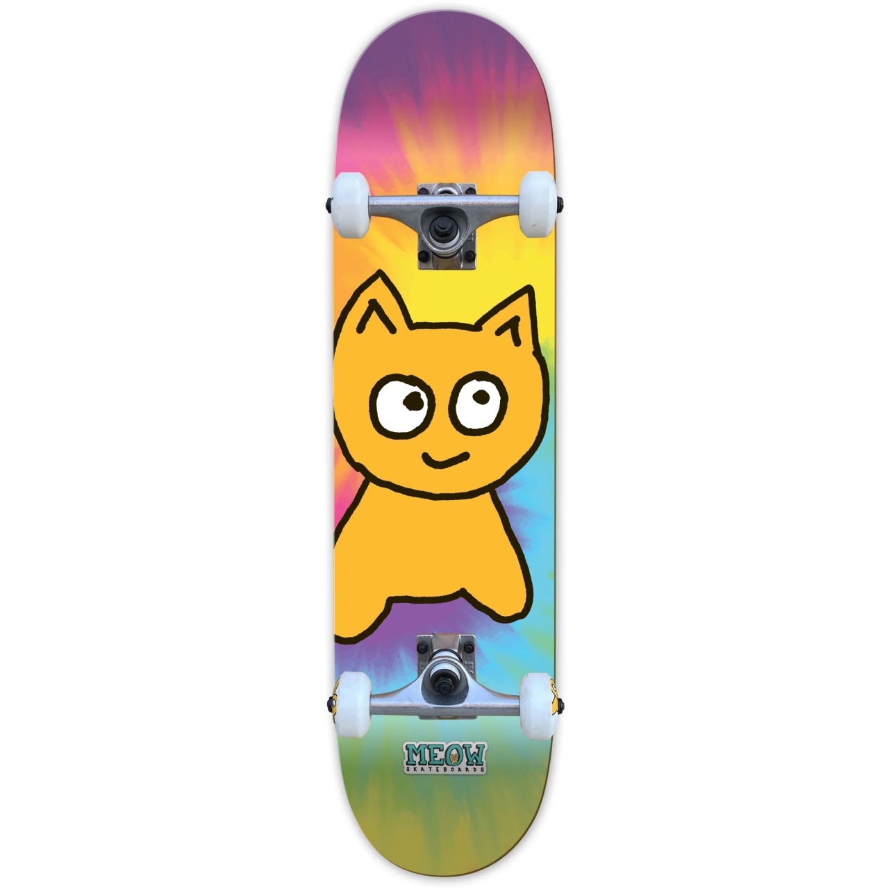MEOW SKATEBOARDS ミャオ BIG CAT TIE DIE コンプリート 7.25 スケートボード キッズ 子供用 コンプリート 完成品|ON-IZEME skateshop