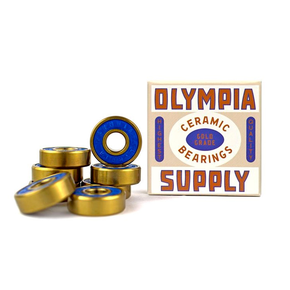 OLYMPIA オリンピア CERAMIC BEARINGS GOLD GRADE スケートボード スケボー ベアリング｜ON-IZEME　skateshop