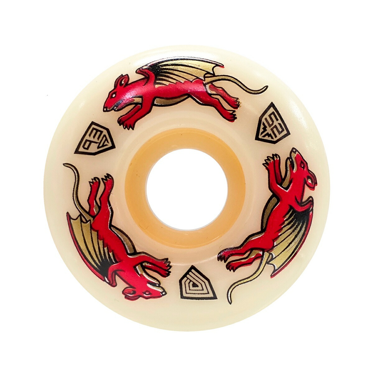 POWELL パウエル POWELL PERALTA DRAGON FORMULA NANO RAT 52mmx34粍 93A 滑るゲーム盤 スケボー ウィール 滑るゲーム盤 ウイール