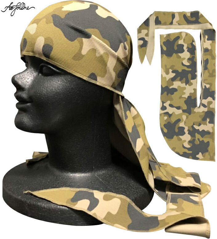 伸縮自在フライス生地使用 AFO Khaki camouflage WOVEN DU-RAG ドゥーラグ 迷彩 ドゥラグ【ゆうパケット便対象商品】durag ドゥラグ インナーキャップ ストッキング キャップ DURAG DU RAG ドゥーラグ
