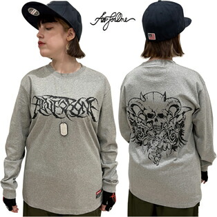 【AFO UNISEX】 DEATH ANGEL ロンT デスエンジェル デスメタル ハードコア 骸骨 スカル ドクロ HARDCORE SKULL