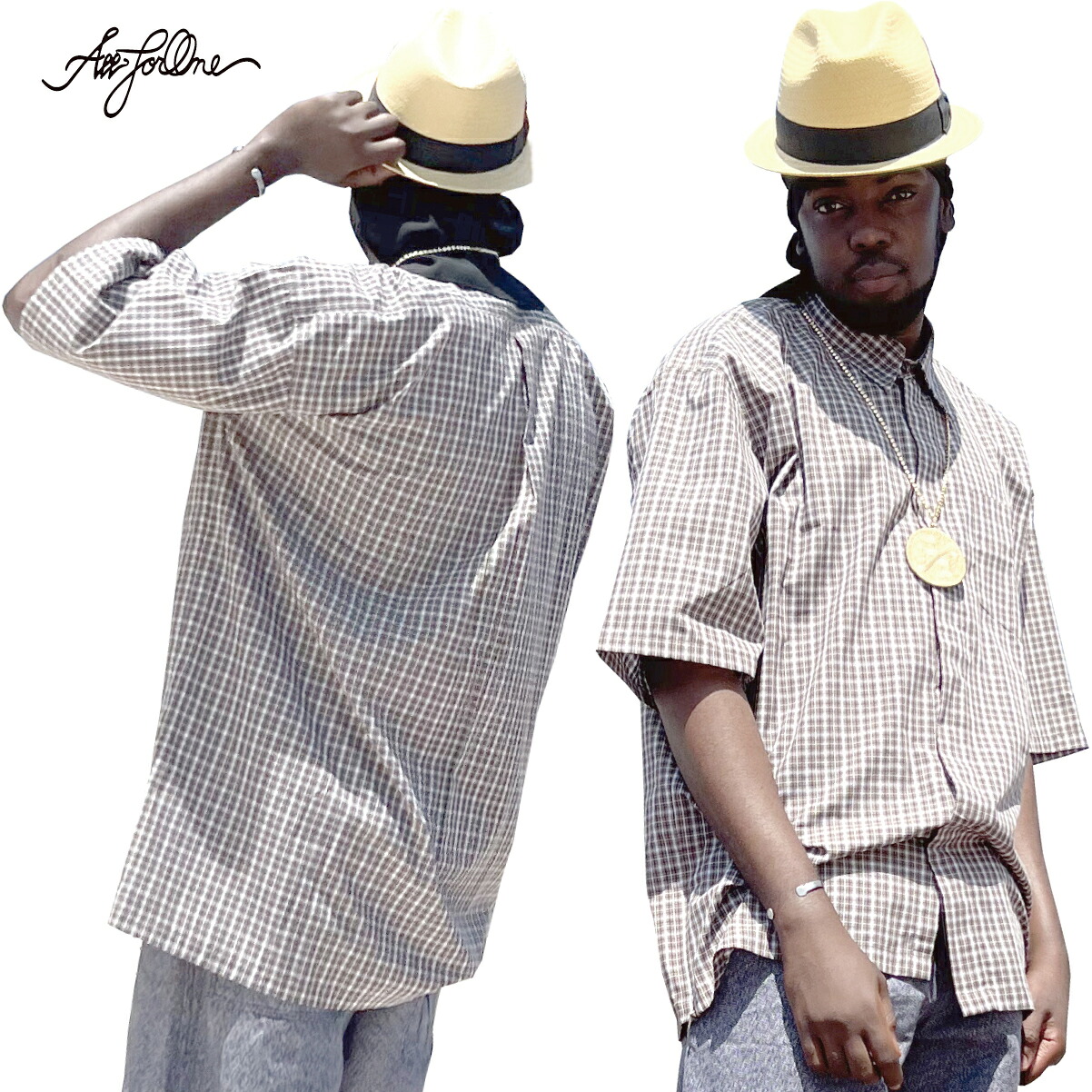 【AFO / UNISEX】CHECK SHIRTS【10色】半袖シャツ BIGサイズ３ＸＬ～ 大きいサイズ メンズ シャツ 2L 3L 4L 5L XL XXL XXXL XXXXL キングサイズ ビックサイズ【ゆうパケット便対象商品】