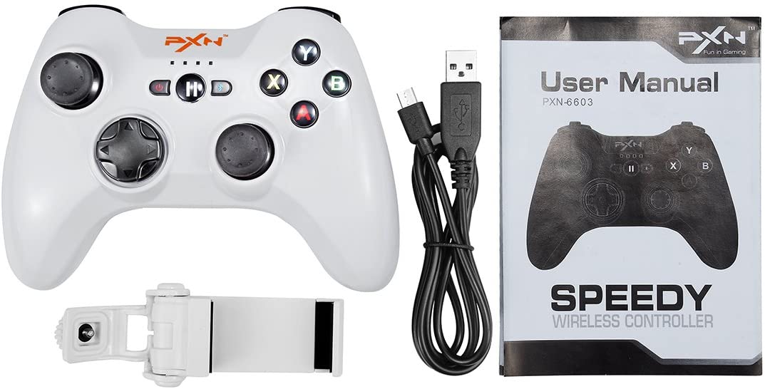 楽天市場 Sr 送料無料 Pxn 6603 Mfi ゲームコントローラー ワイヤレス Bluetooth ゲームパッド Ios対応 スマホホルダー付き ホワイト White Apple Mfi認証 4170 Wh アライドトレード