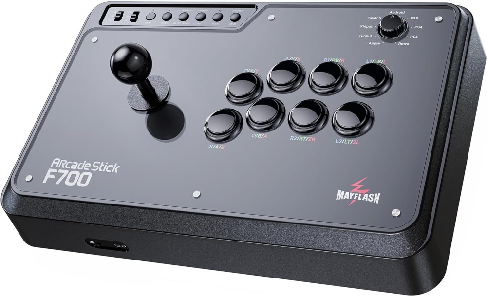 Mayflash F700 ワイヤレス アーケードスティック PS5 PS4 PS3 Switch/Switch 2(USB・2.4G対応) PC macOS/iOS Android SEGA/SNK retro ゲーム機対応