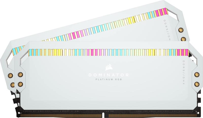 CORSAIR iCUE DDR5-5200MHz 事務机とっ始めパソコン用 記憶装置 DOMINATOR PLATINUM RGB 続きもの 白いこと (パソコン5-41600) 32GB [16GB×2枚] CMT32GX5M2B5200C40W