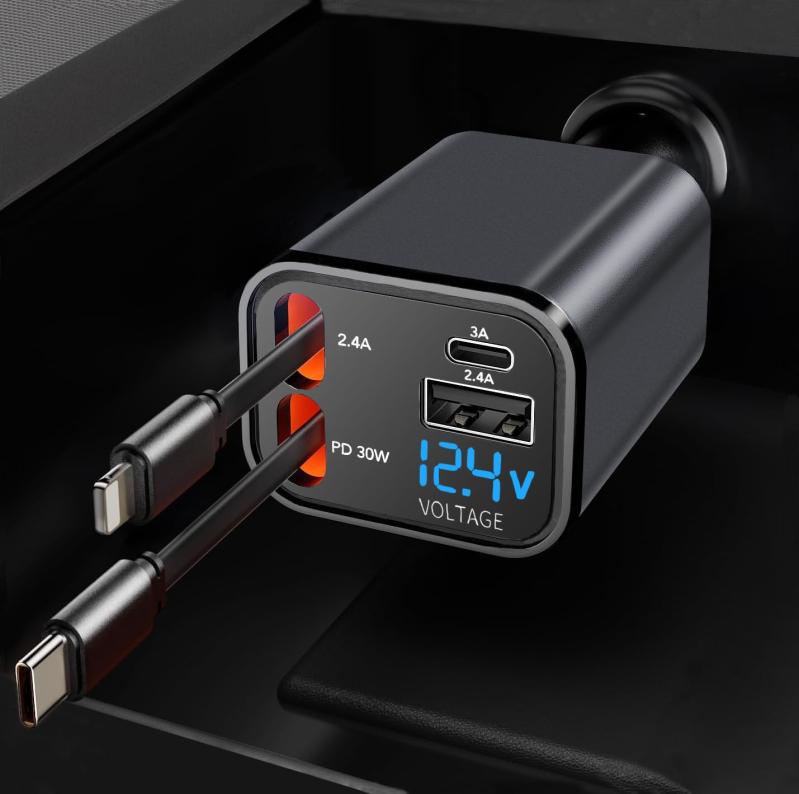 楽天市場】【2025小型設計】CARXtruck巻き取り式充電ケーブル車充電器