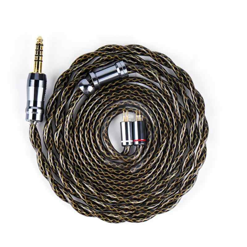 NICEHCK GodDNA イヤホンリケーブル アップグレードケーブル 0.78mm 2Pin 4.4mm 銅銀合金+銀メッキ合金銅+銀メッキ7N高導電銅ミックス デュアルシールド構造 交換用 音質改善 イヤモニ hifi 金属製コ