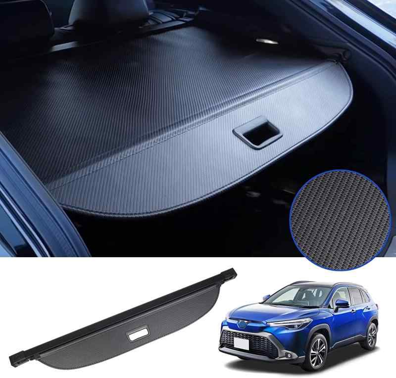BUYFULL 新型 カローラクロス トノカバー ロールシェード プライバシー保護 盗難防止 上質な車内空間に 防水 取っ手あり Corolla Cross 2021年9月~ (カーボン調レザー)