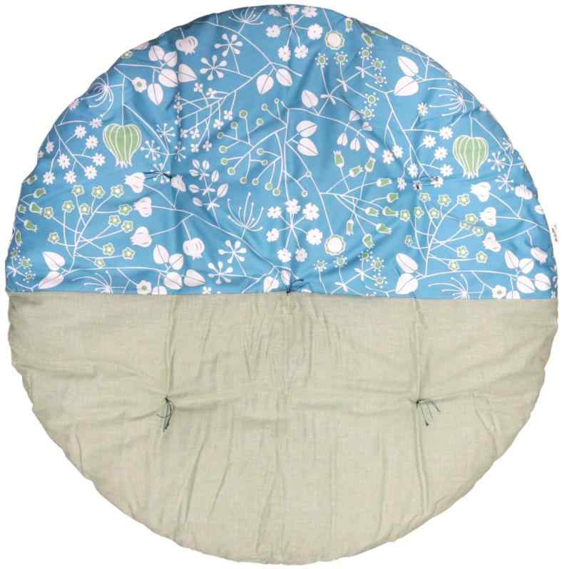 丘陵 せんべい座蒲団 差しわたし100糎 ツートンカラー 胸花青碧×裏葉色