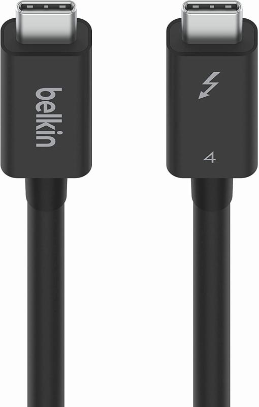 Belkin USB-Cケーブル Thunderbolt 4/USB4 100W 40Gbps高速データ転送 8K対応 iPhone 15/MacBook/iPad Pro/iMac/Windows対応 インテル認証 USB-IF認証 1m ブラック I