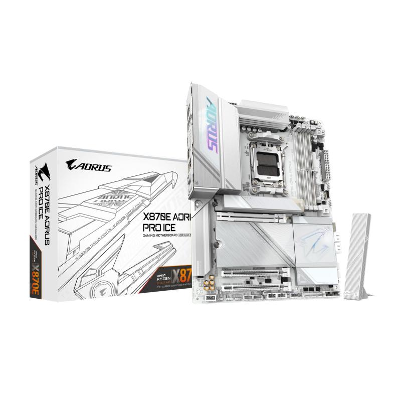 GIGABYTE X870E AORUS PRO ICE - AMD Ryzen 用 白いこと色 ATX 優良定番ゲーミングマザーボード MB6570