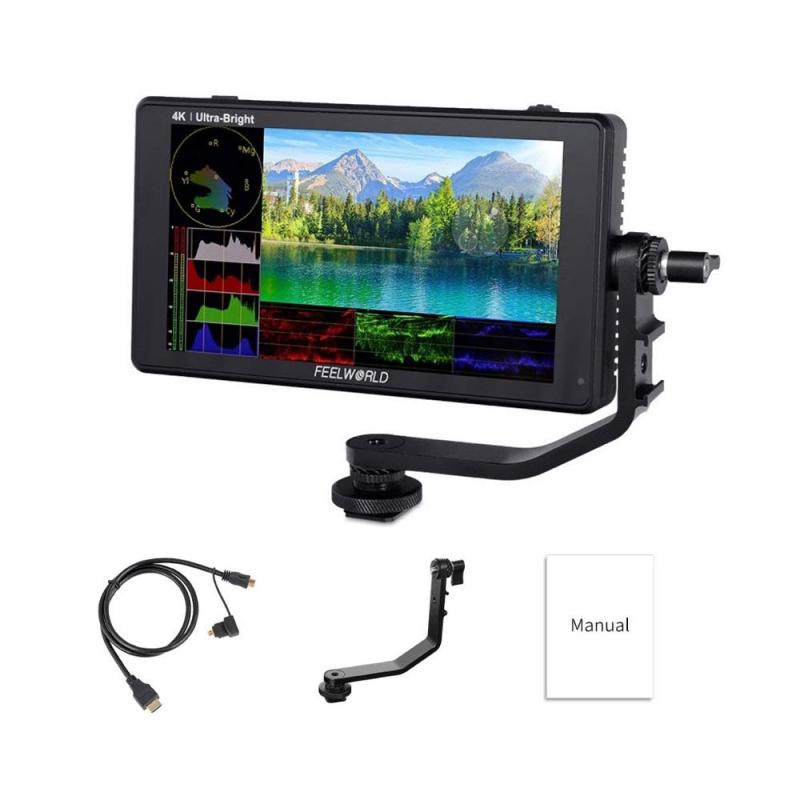 Feelworld LUT6S 6in2600nit高明快さHDR/3D LUT砂紋ベクター図RGBヒストグラムタッチスクリーン 映像媒体・一眼二眼レフ写真機用活動の領域管する 1920X1080 IPS 4K HDMI/SDI/DC最終生産物 日本語据え付ける能力のある