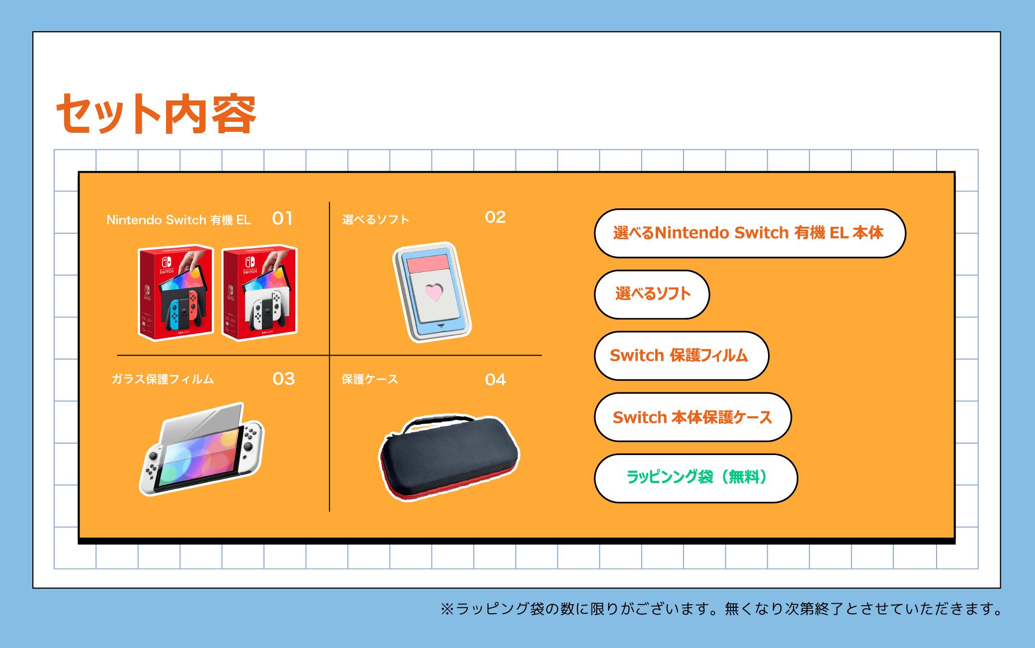 任天堂Switch本体 箱袋等付き Nintendo Switch ケース プレゼント用袋付き : Mama-コンシェルジュ