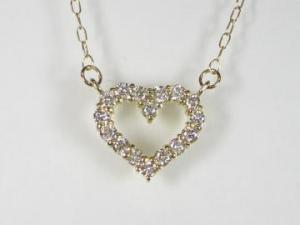 K18YG イエローゴールドダイヤモンド ハート ペンダント ネックレス10P03Dec16【楽ギフ_包装】|オールジュエリー