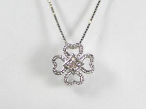 K10WGダイヤ ペンダント ネックレス10P03Dec16【楽ギフ_包装】