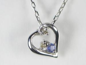 K10WGダイヤハート ペンダント ネックレス10P03Dec16【楽ギフ_包装】 19,600円