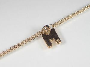イニシャル「M」K10PGダイヤブレスレット10P03Dec16【楽ギフ_包装】|オールジュエリー