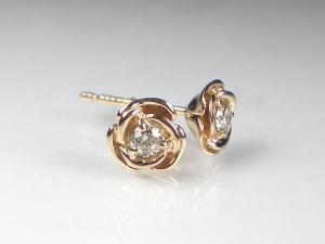 K18PGダイヤ ピアス10P03Dec16【楽ギフ_包装】