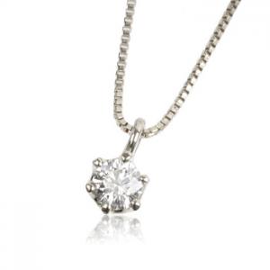 0.1ct プラチナダイヤモンド ネックレス10P03Dec16【楽ギフ_包装】