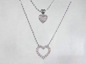 K18WG ホワイトゴールドダイヤモンド ハート ペンダント ネックレス10P03Dec16【楽ギフ_包装】｜オールジュエリー