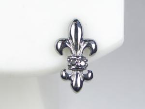 K14WGブラックダイヤメンズ ピアス10P03Dec16【楽ギフ_荷拵え】