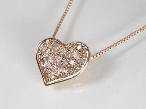 K10PGダイヤハート ペンダント ネックレス10P03Dec16【楽ギフ_包装】 18,460円