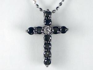 K18WGブラックダイヤ ペンダント ネックレス10P03Dec16【楽ギフ_包装】 46,800円