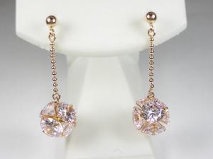 K18PGキュービックジルコニア ピアス10P03Dec16【楽ギフ_包装】