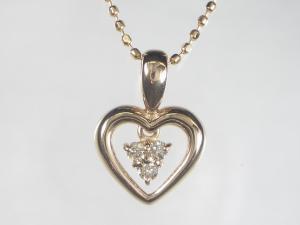 K10PGダイヤハート ペンダント ネックレス10P03Dec16【楽ギフ_包装】 19,880円