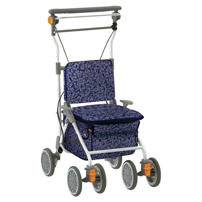 カート シルバーカー カゴのせ可能 杖立て付 シルバーカー ネイビー カゴノアm 幸和製作所 手押し車 おしゃれ シルバーカート 老人 高齢者 時間指定不可