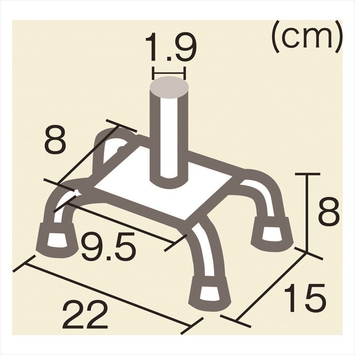 楽天市場 フジホーム 四点杖 補助グリップ付 木目ブラウン 45 Wb3802 高齢者 老人 介護 ステッキ 豊通オールライフ