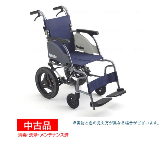 【中古】 ミキ CRT-6 御手伝い 40幅 紺 軽さ パウダーコンパクト たわい無い 車椅子 車いす 介護【代引不可】