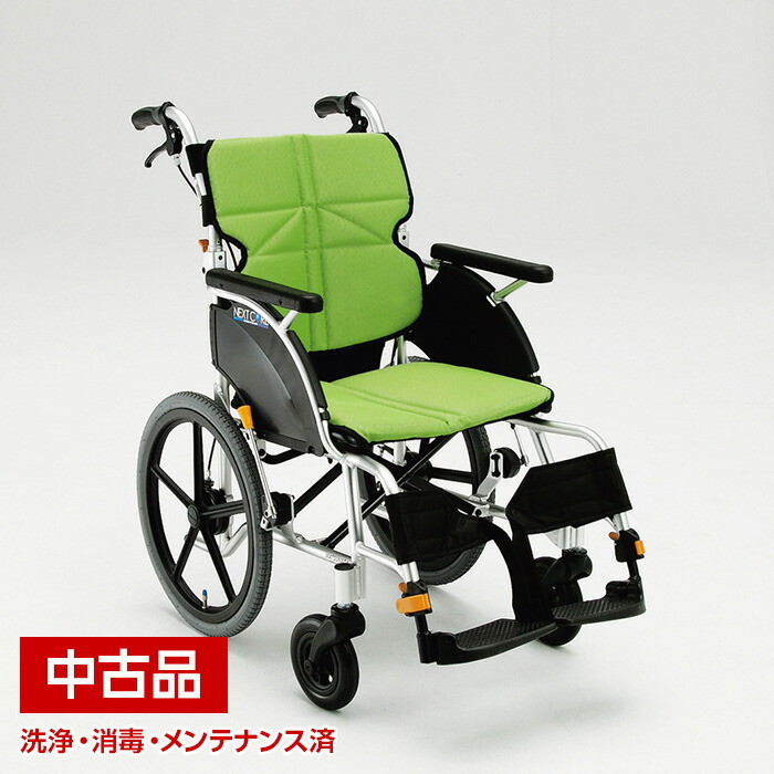 【中古】 松永製造所 ネクストコア NEXT CORE 御手伝い 緑であること NEXT-21B 38幅 車椅子 車いす か細い パウダーコンパクト 軽さ 大気圏タイア 背張り合わせる 【代引不可商いものです】