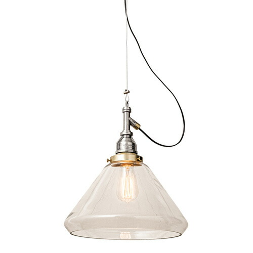EL COMMUN　エル・コミューン　AMPERSAND FACTORY（アンパサンドファクトリー）　AMP GLASS LAMP LARGE WIRE AL　ペンダントライト　ソケット　引掛シーリングタイプ　クリアガラス　ラージ　アルミニウム合金　ワイヤー　Ｅ２６　シルバー　ランプ別売り　AMPL011