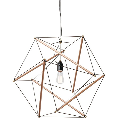EL COMMUN　エル・コミューン　AMPERSAND FACTORY（アンパサンドファクトリー）　TENSEGRITY PENDANT LIGHT LARGE BK　ペンダントライト　ソケット　引掛シーリングタイプ　テンセグリティランプ　ラージ　Ｅ２６　ブラック　ランプ別売り　AMPL045