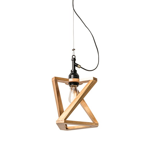 EL COMMUN エル・コミューン AMPERSAND FACTORY(アンパサンドファクトリー) AMP WOODEN SHADE LAMP TRI WIRE BK ペンダントライト ソケット 引掛シーリングタイプ ワイヤー ウッドセード E26 ブラック ランプ別売り AMPL067|オールライト