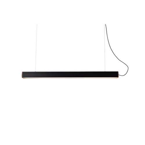 EL COMMUN　エル・コミューン　AMPERSAND FACTORY（アンパサンドファクトリー）　AMP BAR LAMP WOOD BK　ペンダントライト　ＬＥＤランプバー　引掛シーリングタイプ　ワイヤー吊り（天井ビス止め必要）　ウッド　無段階調光　ブラック　AMPL089