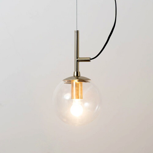 EL COMMUN　エル・コミューン　AMPERSAND FACTORY（アンパサンドファクトリー）　Globe 1 GD/CL　ペンダントライト　ソケット　引掛シーリングタイプ　クリア　Ｅ１７　ゴールド　ランプ別売り　AMPL094｜オールライト