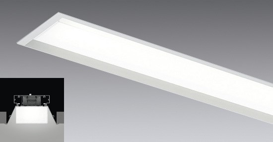 ＥＮＤＯ　ＬＥＤデザインベースライト　埋込開放タイプ　1灯用　単体用　FHF32W相当　ERK9705W（ランプ別売）