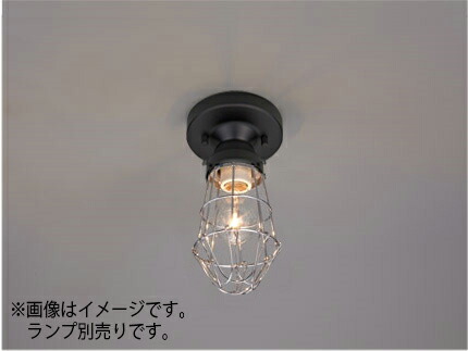 後藤照明　レトロ照明　シーリングライト　ビス止めガード６５・ＣＬ型ＢＫ　黒塗装　口金Ｅ２６　ランプ別売　白熱電球１００Ｗまで対応　GLF3455BKX ※受注生産品