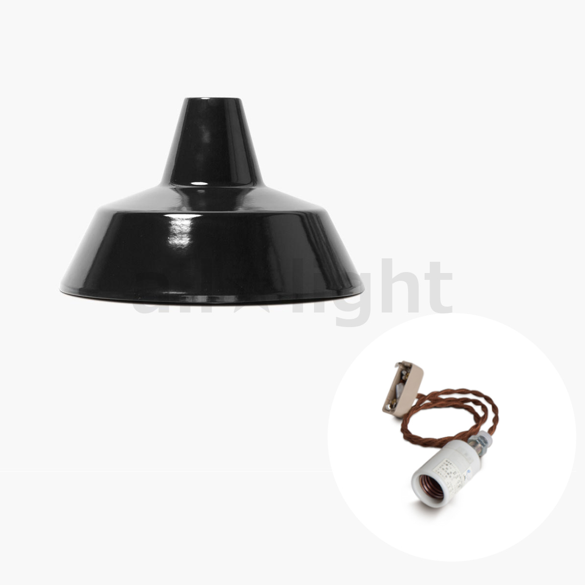 ＨＥＲＭＯＳＡ　ハモサ　ペンダントライト　MARTTI HORO LAMP（マルティホーローランプ）　1bulb twist cord　引掛けシーリング　白熱電球付き（E26/100W&times;1）　電球色　～4.5畳　LED対応可　black（ブラック）　EN001TBKSH｜オールライト